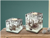 Dream Cube Smart Winter Story Pack 4 Dekorativ lysestage med vintermotiv 9x9x9 cm